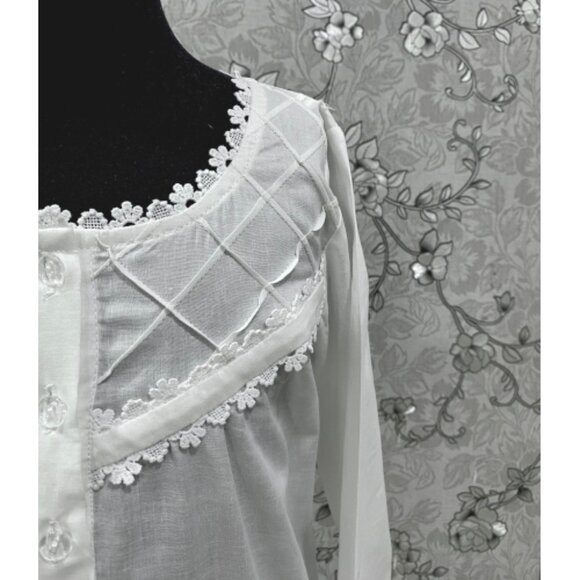 SoieRose Girls Long Sleeve Victorian Cotton Heirloom Dress – SR-1239 - Picture 3 of 6